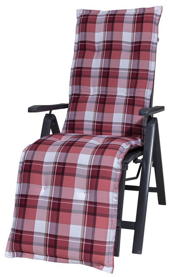 KETTtex Sesselauflage Relaxliege Milano 2396 rot-weiß kariert 169x49x6 cm KETTtex KETTtex Sesselauflage Relaxliege Milano 2396 rot-weiß kariert 169x49x6 cm KETTtex von KETTtex