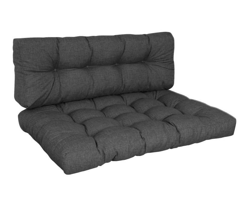 KETTtex Sitzauflage elGiga, KETTtex Palettenkissen 2-teiliges Set Anthrazit - 120 x 80 cm von KETTtex