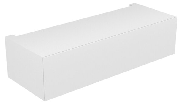 Keuco Edition 11 Modul Unterbauschrank 31313, 1 Frontauszug, mit LED-Innenbeleuchtung, 1400 x 350 x 535 mm, Korpus/Front: Weiß/Glas Weiß Satiniert von KEUCO GmbH & Co. KG