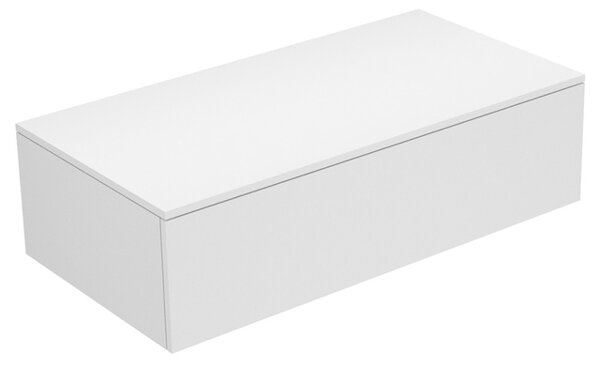 Keuco Edition 400 Sideboard 31751, mit 1 Auszug, 1050 x 289 x 535 mm, Korpus/Front: Weiß Hochglanz Lack / Cashmere Glas glanz von KEUCO GmbH & Co. KG