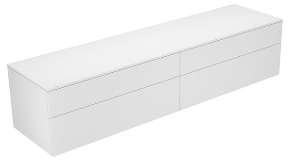 Keuco Edition 400 Sideboard 31773, 4 Auszüge, 2100 x 472 x 535 mm, Korpus/Front: Weiß Hochglanz Lack / Cashmere Glas glanz - 31773840000 von KEUCO GmbH & Co. KG