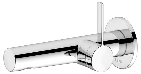 Keuco IXMO Armatur 59516, Einhebel-Waschtischmischer-Fertigset, 187mm, für Unterputz, Rosette rund, Farbe: Edelstahl-finish von KEUCO GmbH & Co. KG