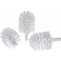 Ersatz Toiletten-Bürstenkopf, austauschbar, im 3er Set lose, 12,7x6,9cm, weiß, Original Hersteller, WC-Bürste Ersatzbürstenkopf, 14972004103 - weiß von KEUCO