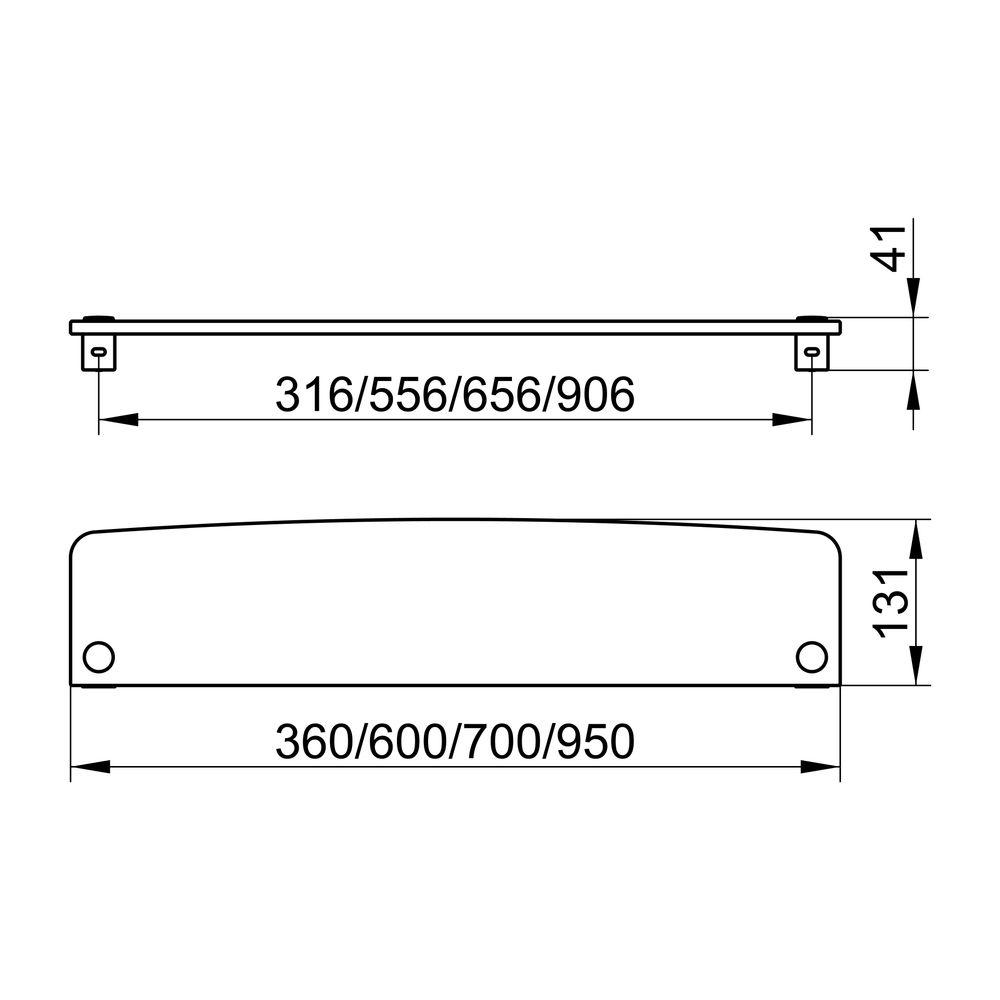 KEUCO Ablagekonsole Elegance 11610, 2 Stück (Set), verchromt 11610010000 von KEUCO