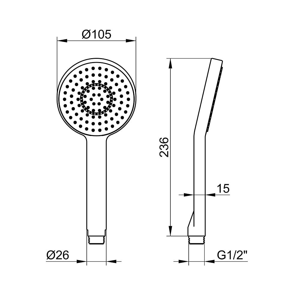 KEUCO Handbrause Edition 11 51180 Bronze gebürstet 12 l/min 51180030300 von KEUCO