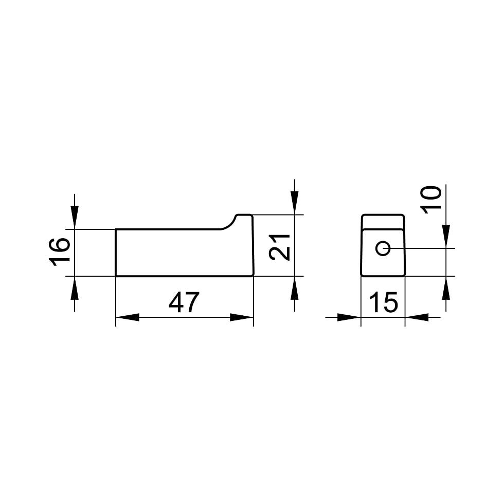 KEUCO Handtuchhaken Edition 11 11114, verchromt, 47 mm 11114010000 von KEUCO