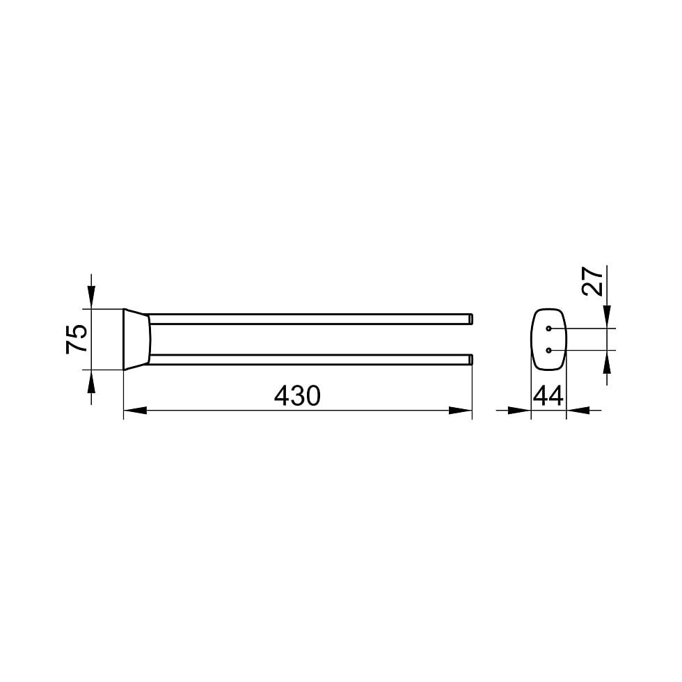 KEUCO Handtuchhalter City.2 02718, verchromt, 430 mm 02718010000 von KEUCO