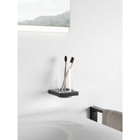 Keuco - Edition 11 - Zahnputzbecher mit Halter, Glas/schwarz matt 11150379000 von KEUCO