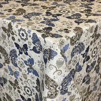 Jacquard Tischdecke Beschichtete Baumwolle Tischbelag Fb Chagall Schmetterlinge Butterfly Eckig Rund Oval von KEVKUS