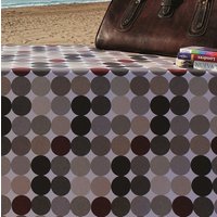 Jacquard Tischdecke Beschichtete Baumwolle Tischbelag Fbhb001 Punkte Grau Braun Eckig Rund Oval von KEVKUS