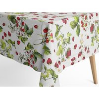 Jacquard Tischdecke Beschichtete Baumwolle Tischbelag Frago Erdbeeren Eckig Rund Oval von KEVKUS