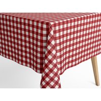 Jacquard Tischdecke Beschichtete Baumwolle Tischbelag Menorca C-401 Kariert Rot Eckig Rund Oval Jacquard Tischdecke Beschichtete Baumwolle Tischbelag Menorca C-401 Kariert Rot Eckig Rund Oval von KEVKUS