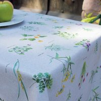 Jacquard Tischdecke Beschichtete Baumwolle Tischbelag Renoir Kräuter Eckig Rund Oval von KEVKUS
