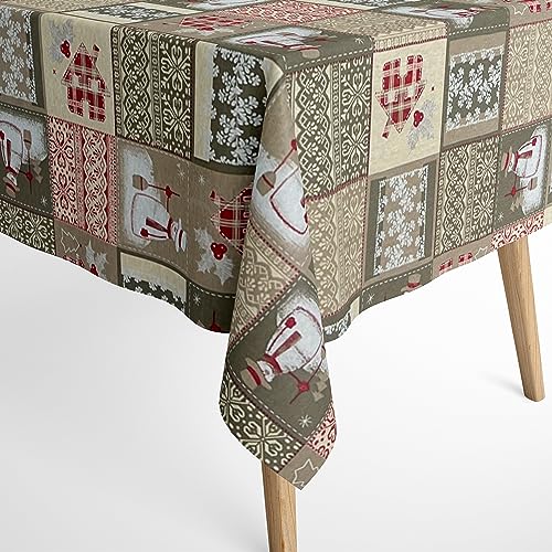 KEVKUS Baumwolltischdecke Weihnachten Advent ACEVINHO C-101 beige Schneemann Klassik eckig rund oval Rand: Baumwollpaspel, Größe 140 x 180 cm eckig KEVKUS Baumwolltischdecke Weihnachten Advent ACEVINHO C-101 beige Schneemann Klassik eckig rund oval Rand: Baumwollpaspel, Größe 140 x 180 cm eckig von KEVKUS