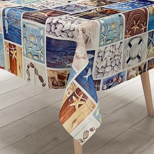 KEVKUS Wachstuch Tischdecke 06126-00 maritim Seestern Holz wählbar in eckig, rund und oval - Größe oval 120x160cm Schnittkante KEVKUS Wachstuch Tischdecke 06126-00 maritim Seestern Holz wählbar in eckig, rund und oval - Größe oval 120x160cm Schnittkante von KEVKUS