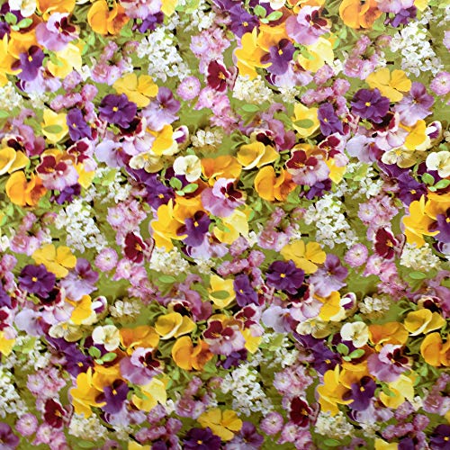 KEVKUS Wachstuch Tischdecke C970 Stiefmütterchen Veilchen Blütenwiese Blumen Frühjahr eckig rund oval (Rand: Paspel (mit Kunststoffband), 100 x 140 cm eckig) von KEVKUS