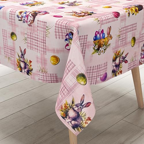 KEVKUS Wachstuch Tischdecke P1205-3 rosa Ostern Osterei Osterhase wählbar in eckig, rund und oval - Größe eckig 120x140cm Schnittkante KEVKUS Wachstuch Tischdecke P1205-3 rosa Ostern Osterei Osterhase wählbar in eckig, rund und oval - Größe eckig 120x140cm Schnittkante von KEVKUS