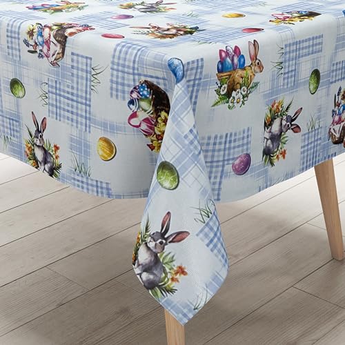 KEVKUS Wachstuch Tischdecke P1205-4 blau Ostern Osterei Osterhase wählbar in eckig, rund und oval - Größe eckig 120x180cm Schnittkante KEVKUS Wachstuch Tischdecke P1205-4 blau Ostern Osterei Osterhase wählbar in eckig, rund und oval - Größe eckig 120x180cm Schnittkante von KEVKUS