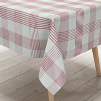 Kevkus Wachstuch Tischdecke 01109-05 Rot Kariert Karo Landhaus Eckig Rund Oval von KEVKUS