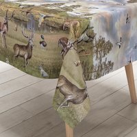 Kevkus Wachstuch Tischdecke Bordürenmuster K170A Jagdmotiv Wildmotiv Hirsch Enten Eckig Rund Oval Kevkus Wachstuch Tischdecke Bordürenmuster K170A Jagdmotiv Wildmotiv Hirsch Enten Eckig Rund Oval von KEVKUS