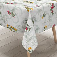 Kevkus Wachstuch Tischdecke Pc146-1 Grün Blumen Kreise Eckig Rund Oval von KEVKUS