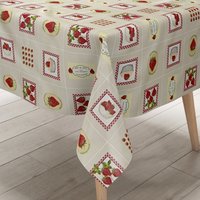 Wachstuch Tischdecke 160 cm Breite C174361 Erdbeeren Sommer Eckig Rund Oval von KEVKUS