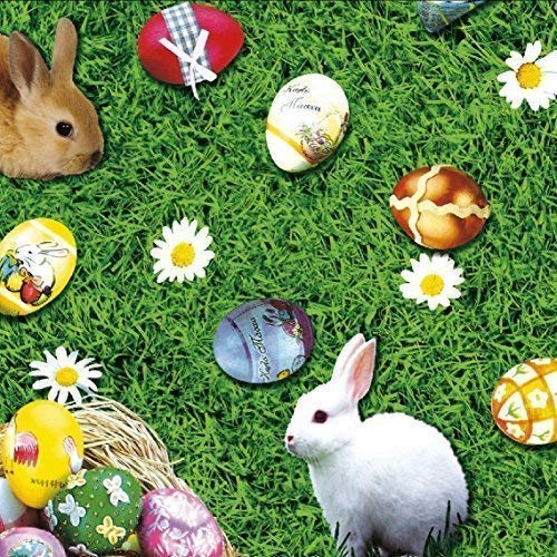 Wachstuch Tischdecke Meterware Ostern Ostereier Osterhase K764-1 Größe wählbar in eckig rund oval (100 cm rund) von KEVKUS