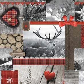Wachstuch Tischdecke Meterware Weihnachten K192-1 Größe wählbar in eckig rund oval (140 x 240 cm eckig) von KEVKUS