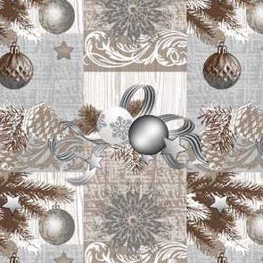 Wachstuch Tischdecke Meterware Weihnachten K848-3 Größe wählbar in eckig rund oval (140 x 290 cm oval) von KEVKUS