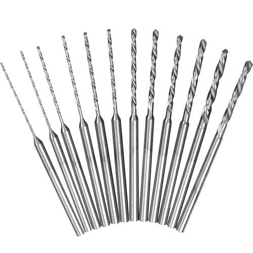 KEWAYO 2.35 Schaft Mini Micro Bohrer-Set 12 Stück 0.5-2.0 mm Twist Bohrer DIY Kit HSS Gravur Bohrer Bits Lochbohrwerkzeug für DIY Bernstein, Perlen und Bienenwachs KEWAYO 2.35 Schaft Mini Micro Bohrer-Set 12 Stück 0.5-2.0 mm Twist Bohrer DIY Kit HSS Gravur Bohrer Bits Lochbohrwerkzeug für DIY Bernstein, Perlen und Bienenwachs von KEWAYO