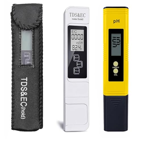 KEWAYO PH Messgerät, PH TDS EC und Temperatur 4 in 1 Set, Wasserqualität Tester mit hoher Genauigkeit, Pool Tester mit LCD-Display, Leitfähigkeitsmesser für Schwimmbad, Trinkwasser, Aquarium KEWAYO PH Messgerät, PH TDS EC und Temperatur 4 in 1 Set, Wasserqualität Tester mit hoher Genauigkeit, Pool Tester mit LCD-Display, Leitfähigkeitsmesser für Schwimmbad, Trinkwasser, Aquarium von KEWAYO