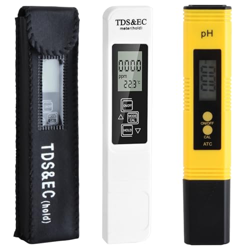 KEWAYO PH Messgerät, PH TDS EC und Temperatur 4 in 1 Set, Wasserqualität Tester mit hoher Genauigkeit, Pool Tester mit LCD-Display, Leitfähigkeitsmesser für Schwimmbad, Trinkwasser, Aquarium KEWAYO PH Messgerät, PH TDS EC und Temperatur 4 in 1 Set, Wasserqualität Tester mit hoher Genauigkeit, Pool Tester mit LCD-Display, Leitfähigkeitsmesser für Schwimmbad, Trinkwasser, Aquarium von KEWAYO
