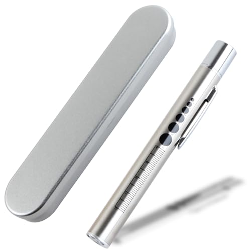 KEWAYO Pen Light, mit Pupillenmessgerät & Lineal, Aufladbar USB LED Stiftlampe von KEWAYO