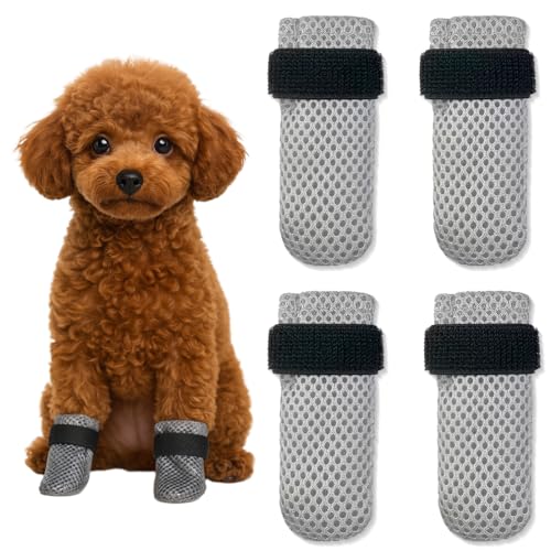 KEWUF 4 Pcs Anti-Kratz-Katzenstiefel Verstellbare Katzenkrallenabdeckungen rutschfest Kleine Hundesocken socken für Katzen Netzstoff Hundeschuhe Katzenfäustlinge zum Schneiden von Nägeln Haustier(L) KEWUF 4 Pcs Anti-Kratz-Katzenstiefel Verstellbare Katzenkrallenabdeckungen rutschfest Kleine Hundesocken socken für Katzen Netzstoff Hundeschuhe Katzenfäustlinge zum Schneiden von Nägeln Haustier(L) von KEWUF