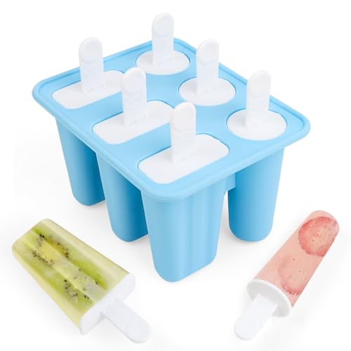 KEWUZY Eisformen Silikon, Eislutscher Eisförmchen,Popsicle Formen Set,Eis Form Stieleisform,Silikon Eisformen,Eiszapfen sind BPA-frei,Silikon Popsicle Formen für Kinder in Lebensmittelqualität von KEWUZY