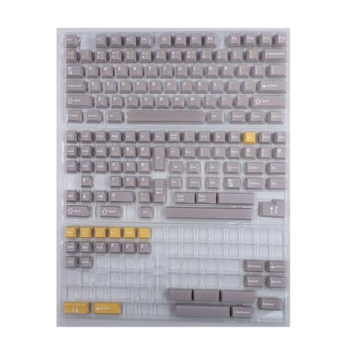 KEXIAO 166 Tasten Komplettset Tastenkappen mit Originalhöhe für mechanische Tastaturen, Unisex, Allzweck-Tastenkappen aus ABS KEXIAO 166 Tasten Komplettset Tastenkappen mit Originalhöhe für mechanische Tastaturen, Unisex, Allzweck-Tastenkappen aus ABS von KEXIAO