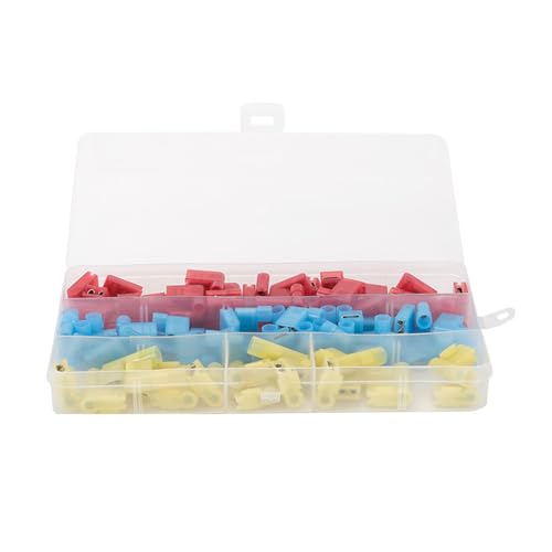 KEXIAO 80-teiliges rechtwinkliges Steckverbinder-Set mit Crimpzange für 22 10 AWG Draht Nylon isolierte Flaggenklemmen-Sortiment KEXIAO 80-teiliges rechtwinkliges Steckverbinder-Set mit Crimpzange für 22 10 AWG Draht Nylon isolierte Flaggenklemmen-Sortiment von KEXIAO