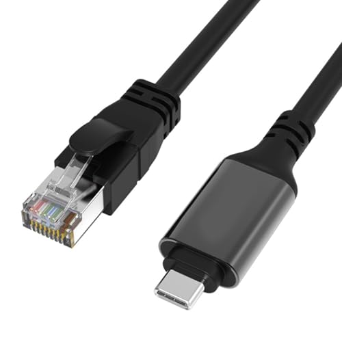 KEXIAO Fast Speed USB Typ C auf RJ45 Gigabit Ethernet Adapter Netzwerkkabel 1000Mbps Anschlüsse für Büro und Unterhaltung von KEXIAO