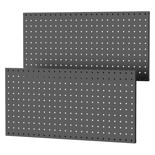 KEXIAO Robuste Metall-Stecktafel, Wandpaneel für Garage, Werkzeug, Lagerregal und Werkstatt, Bastelraum, Werkzeug-Organisation, 2 Stück KEXIAO Robuste Metall-Stecktafel, Wandpaneel für Garage, Werkzeug, Lagerregal und Werkstatt, Bastelraum, Werkzeug-Organisation, 2 Stück von KEXIAO