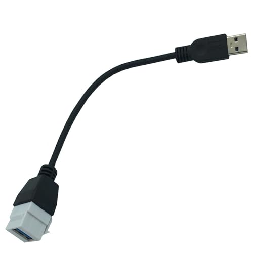 KEXIAO USB 3.0 Kabel USB 3.0 A Buchse auf Stecker Panel Mount Insert Adapter für Wandsteckdose Frontplatte Panel Mount KEXIAO USB 3.0 Kabel USB 3.0 A Buchse auf Stecker Panel Mount Insert Adapter für Wandsteckdose Frontplatte Panel Mount von KEXIAO