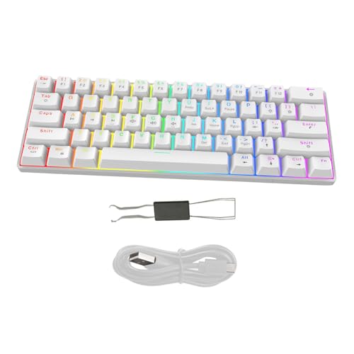 KEXIAO V900 Mechanische Gaming-Tastatur, 61 Tasten, mit farbiger Hintergrundbeleuchtung und Hot-Swap-fähigen Schaltern, kleine Tastatur von KEXIAO