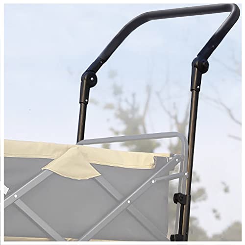 Universal-Klappwagen-Schiebegriff-Befestigung (50.5 cm Außenbreite und 47.5 cm Innenbreite), verstellbare Schub-/Zugstange für Gartenwagen, kann auf 1,5 cm Vierkantrohr befestigt Werden von KEXIKELE