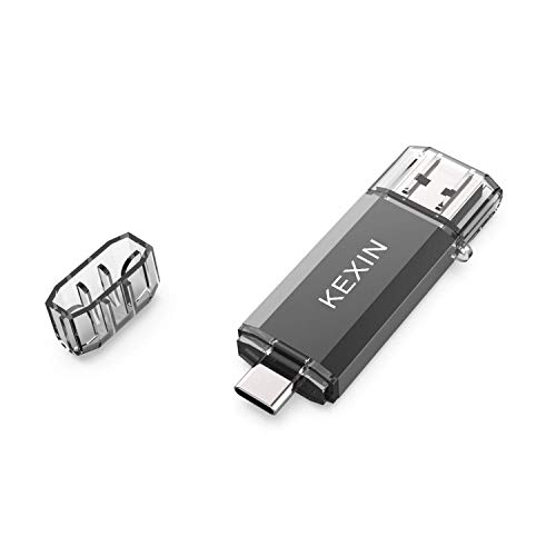 KEXIN USB Stick 64GB OTG Speicherstick 2-in-1 USB C Stick Flash Drive USB 3.0 Memory Stick Pen Drive USB Flash Laufwerk für USB C Handy PC Laptop Notebook Silber von KEXIN