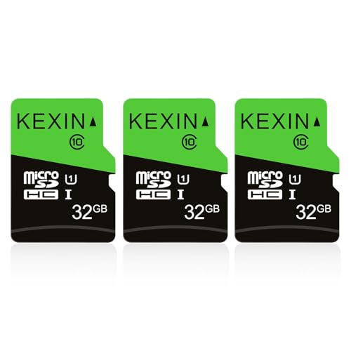 KEXIN Micro SD Karte 32GB 3er Pack, Speicherkarte MicroSD mit Adapter, SD Karte 32GB, UHS-I, U1, C10 Micro SD Card von KEXIN
