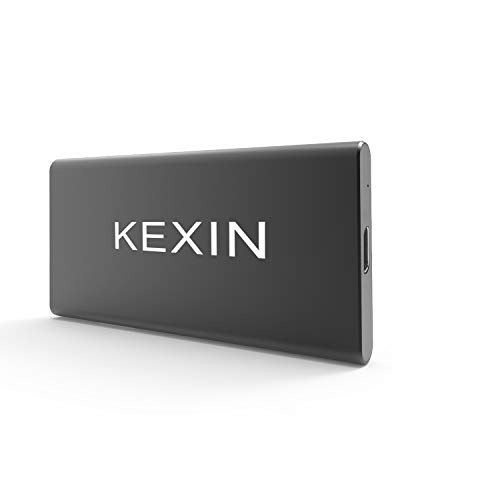 KEXIN Portable SSD 1TB USB C SSD External SSD 1 TB Aluminium Solid State Drive Schwarz von KEXIN