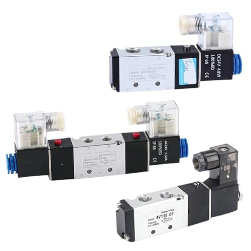 10 STÜCKE 4V Serie Pneumatische Steuerung Magnetventil 5 Weg 2 Position 5 Weg 3 Position Elektrische Magnetventile(4V310-08,AC220V) von KEXOTRACB