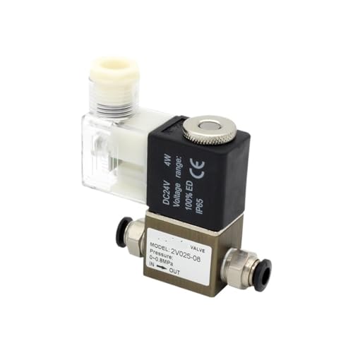 2V025-08 Normalerweise geschlossenes 12V 24V 220V 1/4" BSP 2-Wege-2-Positionen-Luftmagnetventil 2V025-08 pneumatisches Steuerventil(2V025-08 AC110V,With 6mm Fittings) von KEXOTRACB