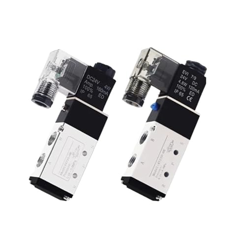 4V110 Pneumatic Electric Solenoid Valve 5 Way 2 Position Control Air solenoid valve 4V110-06 DC12V DC24V AC24V AC110V AC220V(PC 4V110-06 6mm,AC24V) von KEXOTRACB