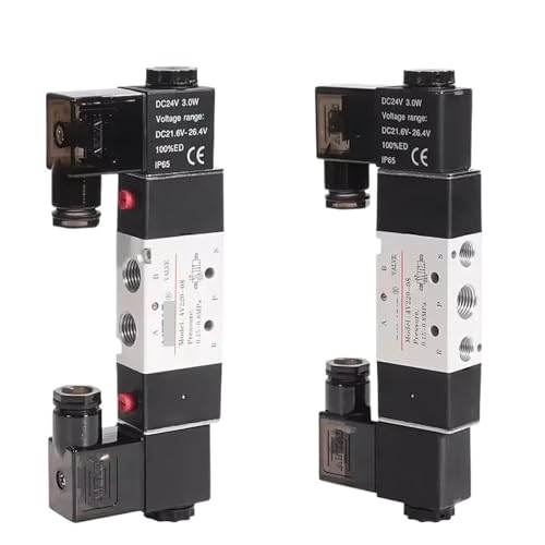 4V120-06 4V220-08 4V320-10 4v420-15 Magnetventil Luftventil Zwei Position Fünf Weg Umkehr Ventil 12V 24V 110V 220V(4V220-06,DC12V) von KEXOTRACB