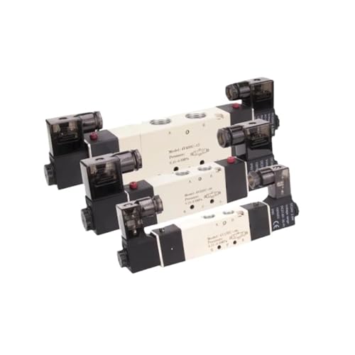 4V130C-06 4V230E-08 4V330P-10 4V430C-15 Pneumatische 5 Weg Zentrum Schließen Air Magnetventil Block Verteiler Platte AC220V DC24V(4V230P-08 AC220V,With 10mm fittings) von KEXOTRACB